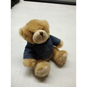 Reeses Peanut Butter Cup Denim Jacket Galerie 8 inch Caramel Teddy Bear Rare